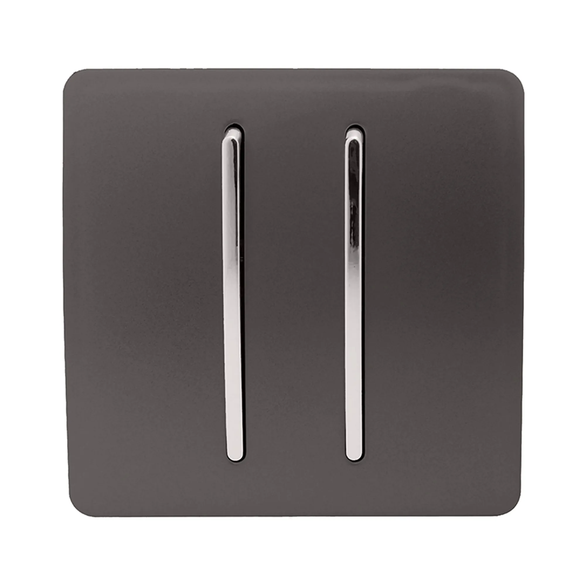 2 Gang Retractive Home Auto.Switch Dark Brown ART-SSR2DB  Trendi Dark Brown